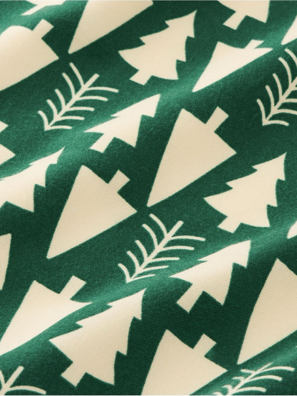 Hannah Andersson Green & Cream Tree Print Pajama Set - Picture 2 of 3